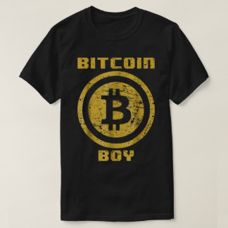 T-shirt Bitcoin Boy Crypto Grunge Design