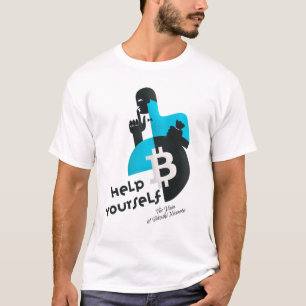 T-shirt Bitcoin crypto help yourself Shirt Design