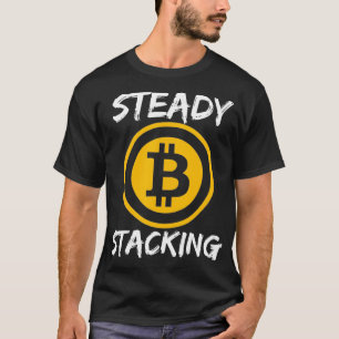 T-shirt Bitcoin et Crypto empilés pour hommes et