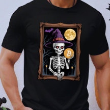 Bitcoin Halloween Squelette Crypto Éffrayant