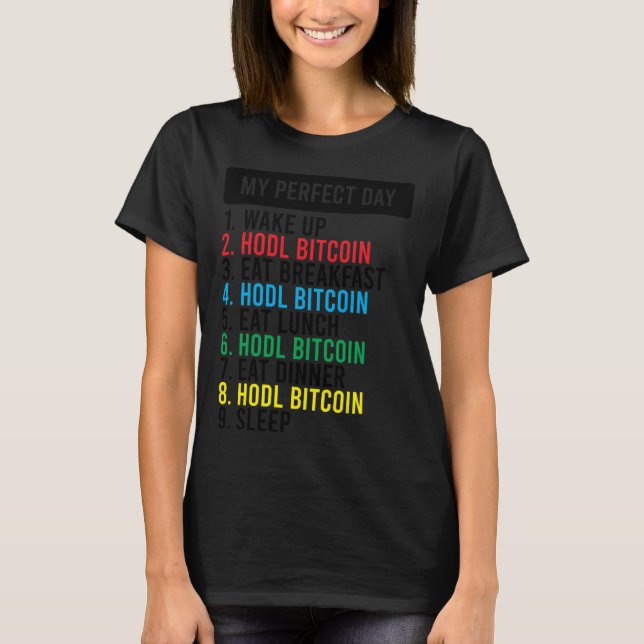 T-shirt Bitcoin HODL Meme BTC   Idea for a Bitcoiner (Devant)