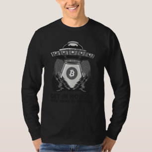 T-shirt Bitcoin Hodler Aller À La Lune Ufo Alien Spacesh