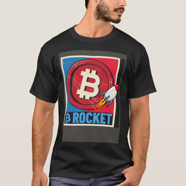 T-shirt Bitcoin  Hodler Bitcoin Rocket Course Explosion (Devant)