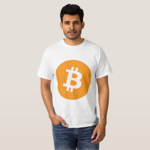 T-shirt Bitcoin Hommes Orange Cryptomonnaie