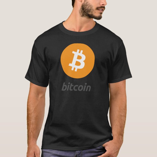 T-shirt Bitcoin logo avec l'écriture (Devant)