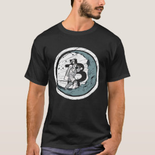 T-shirt Bitcoin Lune Minière Cryptomonnaie BTC Crypto Mine
