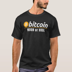 T-shirt Bitcoin Lune Ou Hodl Fun Bitcoin Blockchain Crypto