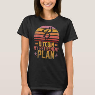 T-shirt Bitcoin mon plan de retraite Retro Vintage Crypto