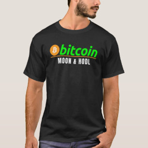 T-shirt Bitcoin Moon & Hodl Fun Bitcoin Blockchain Crypto