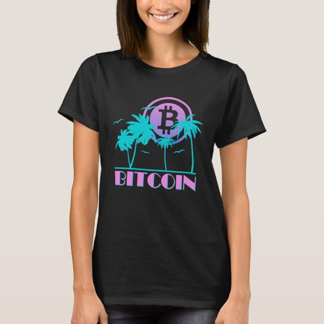 T-shirt Bitcoin Rétro 80s Crypto (Devant)