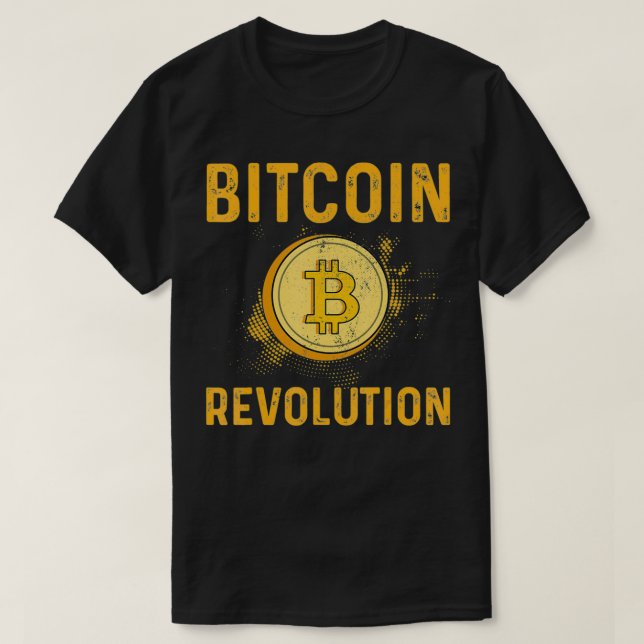 T-shirt Bitcoin Révolution BTC Cryptomonnaie Blockchain C (Design devant)