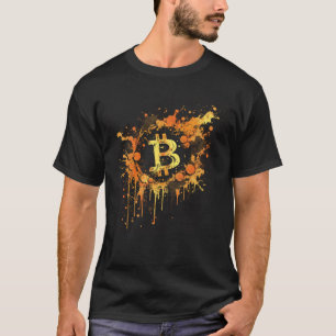 T-shirt Bitcoin Splash Btc Coin Crypto Vintage Cryptocurer