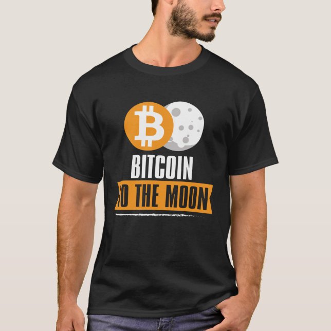T-shirt Bitcoin to the Moon  BTC (Devant)