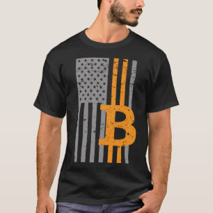 T-shirt Bitcoin USA Drapeau Crypto BTC Patriot