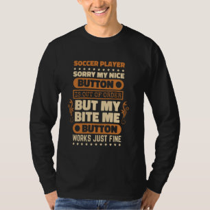 T-shirt Bite Button Works Soccer Players Designs for Socce