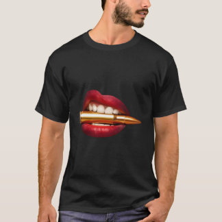T-shirt Bite La Puce À Lèvres Puce À Arme