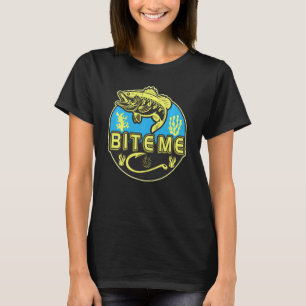 T-shirt Bite Me Tee Men Femme Pêcheuse Humoristique Funny