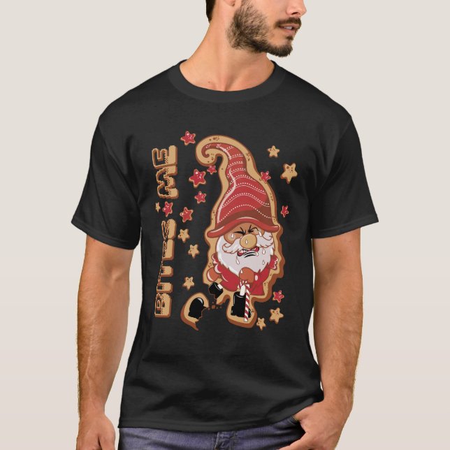 T-shirt Bites Me Gingbread Man Père Noël (Devant)