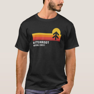 T-shirt Bitterroot Forêt nationale Montana Cool Retro Styl