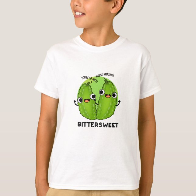 T-shirt Bittersweet Funny Bitter Gourd Pun (Devant)