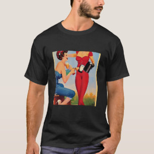 T-shirt Bizarre Annonce D'Art Vintage Style Des Années 197