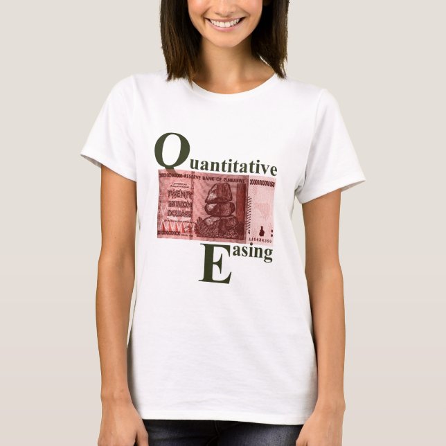 T-shirt Bizarre assouplissement quantitatif Red Grey Zimba (Devant)