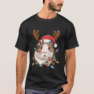 T-shirt Bizarre de Noël de la Guinée Cochon Reindeer
