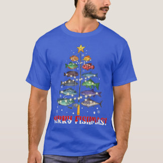 T-shirt BL83 Merry Fishmas Christmas Tree Merry Xmas Fishi