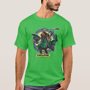 T-shirt Black Adam Graphique de caractères de cyclone
