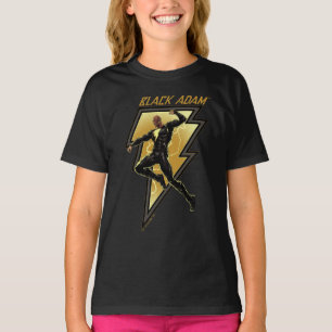 T-shirt Black Adam Lightning Bolt Illustration du caractèr