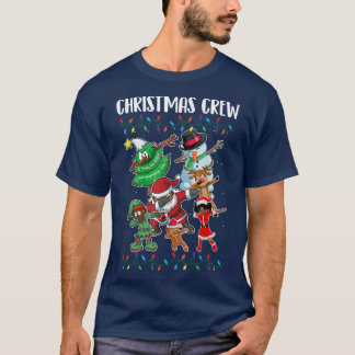 T-shirt Black African American Christmas Crew Dabbing Sant