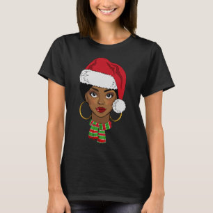 T-shirt Black African American Père Noël Afro Christmas Me