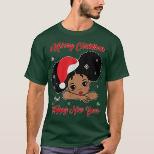 T-shirt Black African American Père Noël Christmas Melanin