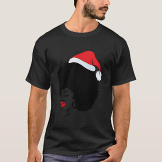 T-shirt Black African American Santa Pajama