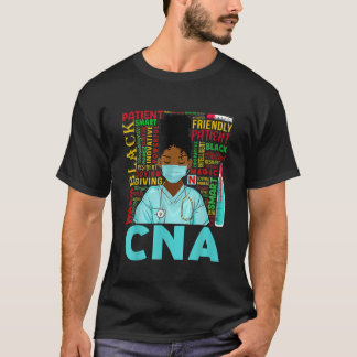 T-shirt Black African American Women CNA Nurse Black Histo