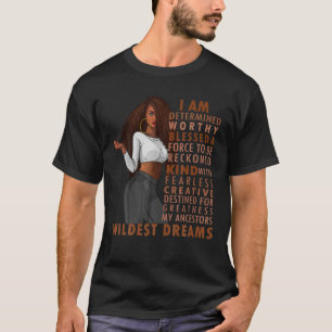 T-shirt Black Afro Femme Melanin Girl Black History Mois