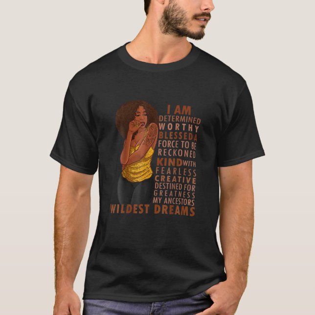 T-shirt Black Afro Woman (Devant)