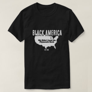 T-shirt Black America/Plymouth Rock (double face)