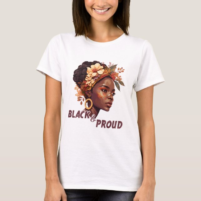 T-shirt Black and proud (Devant)