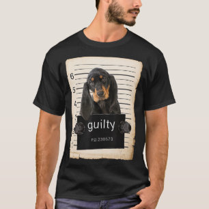 T-shirt Black and Tan Coonhound Chien abattu TS