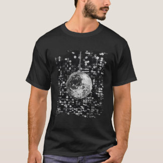 T-shirt Black And White Disco Ball Club