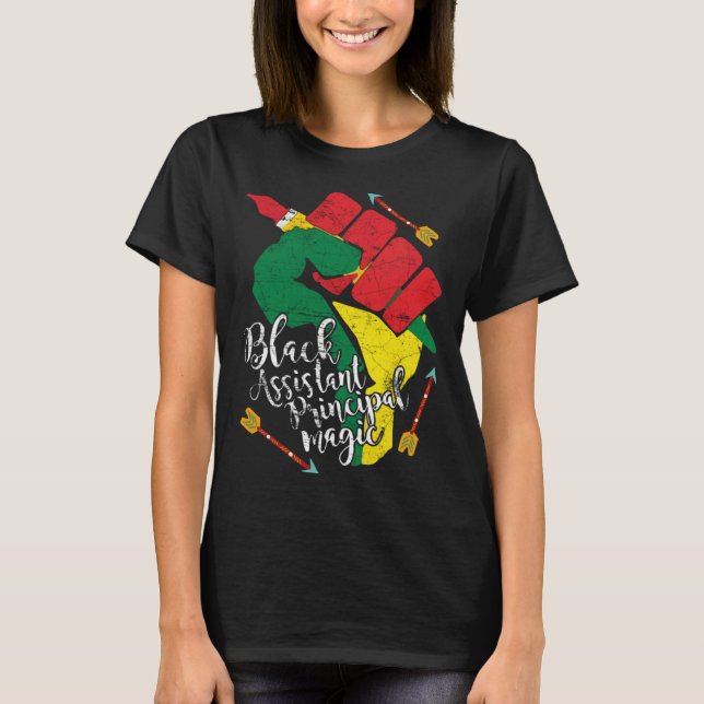 T-shirt Black Assistant Principal Black History Month Teac (Devant)