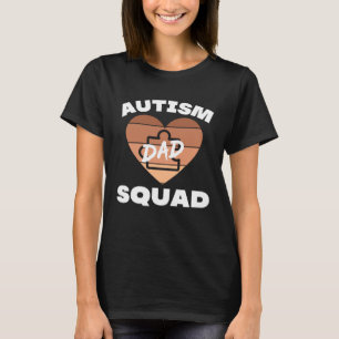 T-shirt Black Autism Papa Squad Autistic Son Enfants Neuro