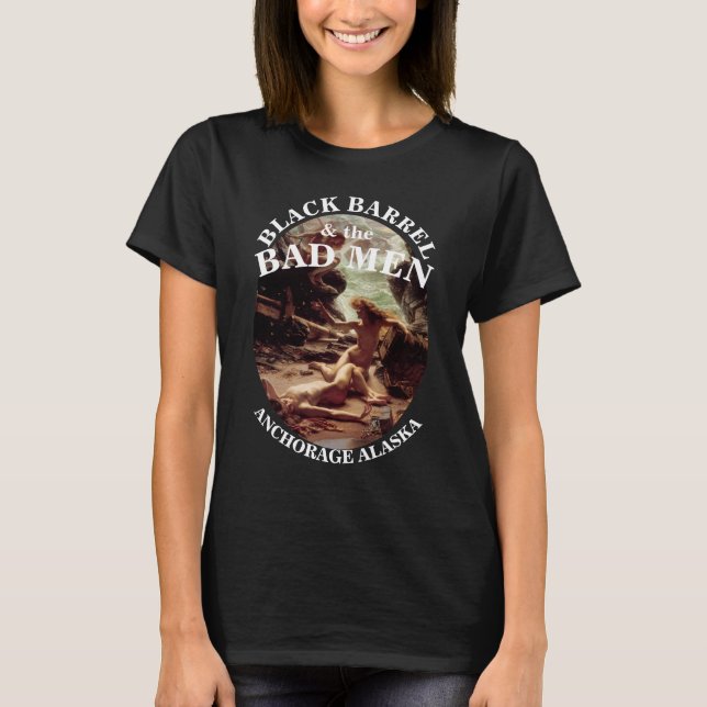 T-SHIRT BLACK BARREL & MAUVAIS HOMMES ANCHORAGE ALASKA AK (Devant)