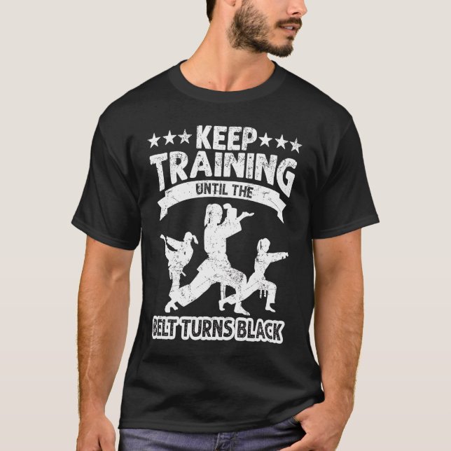 T-shirt Black Belt Martial Training Karaté Femmes Jiu Jits (Devant)