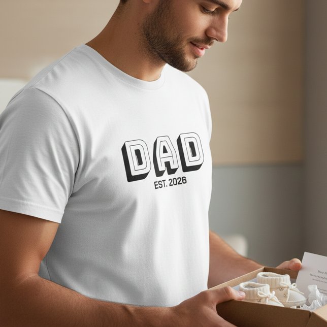 T-shirt Black Bold Varsity Established Dad Design (Créateur téléchargé)