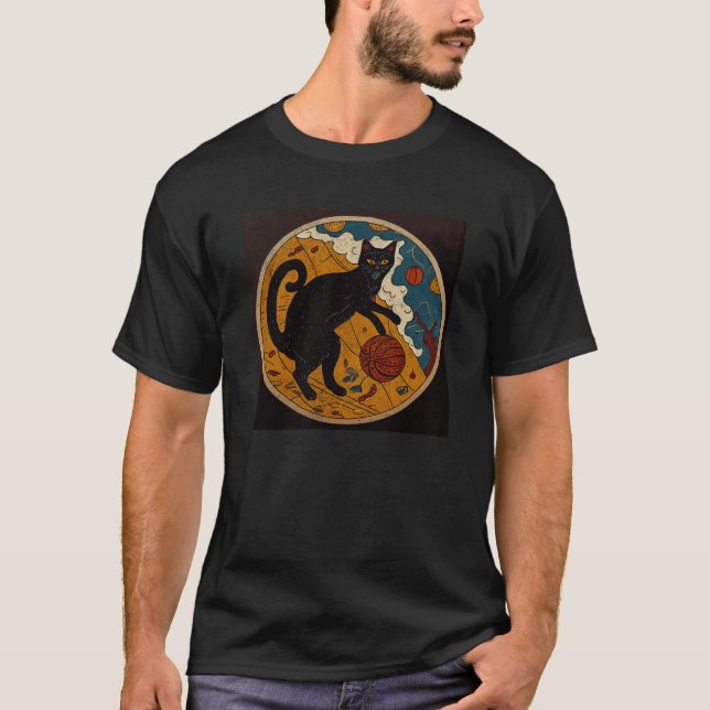 T-shirt Black Cat Basketball Taco (Devant)