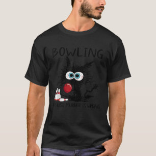 T-shirt Black Cat Bowling Parce Que Le Meurtre Est Mauvais