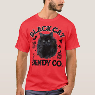 T-shirt Black Cat Candy Corn Candy Co Funny Halloween
