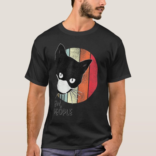T-shirt Black Cat Ew Personnes Couleur claire graphique (Devant)